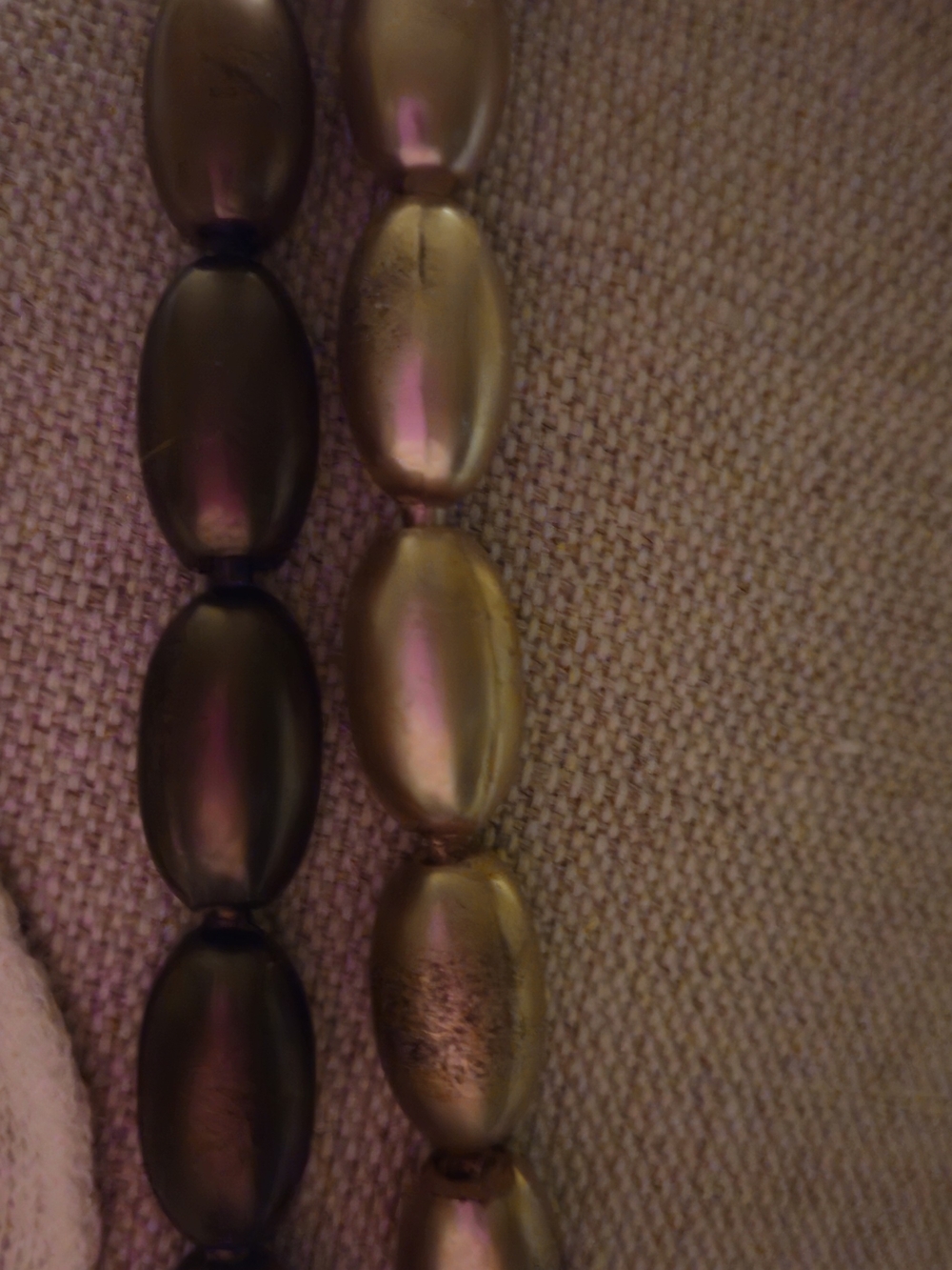 Vintage Double Strand Brown and Amber Bead Necklace - Women Jewelry - Picture 3 of 5